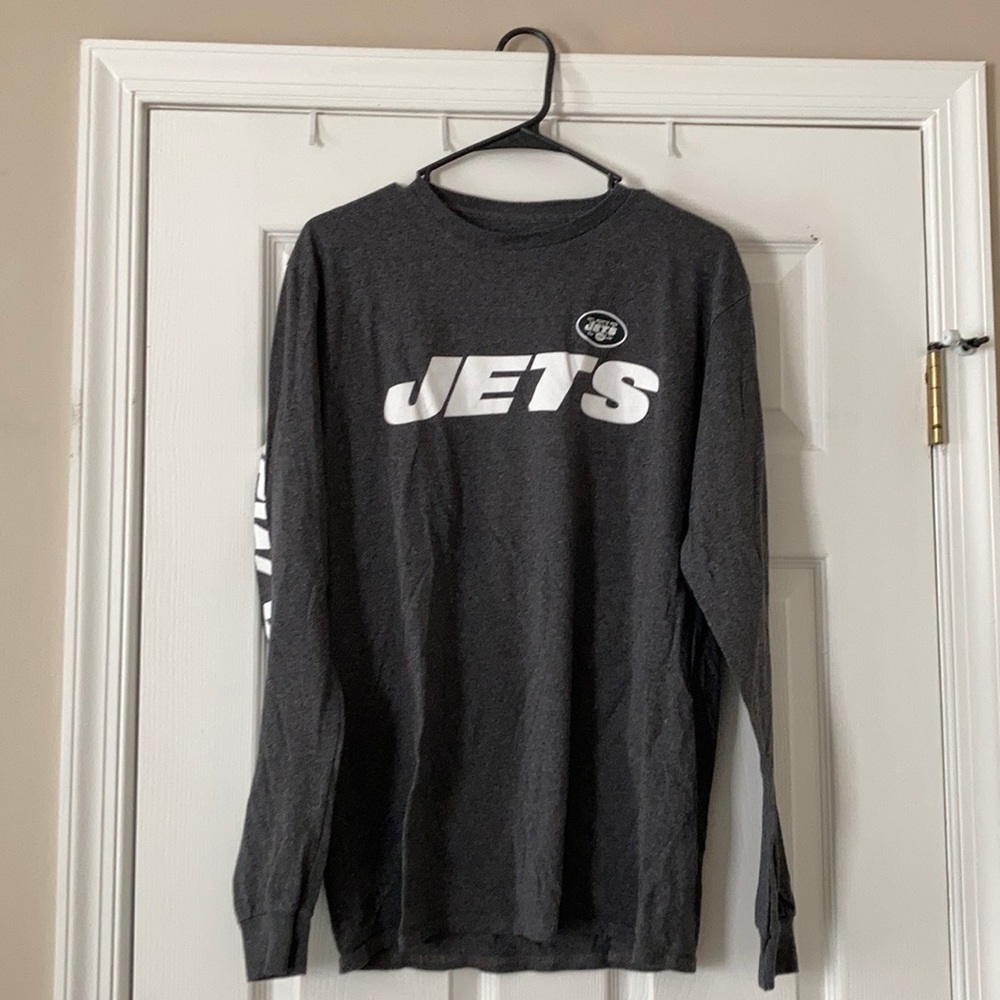 New York Jets dark grey long sleeve shirt